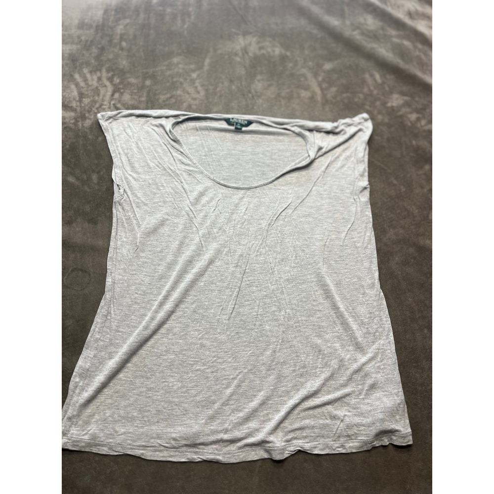 Lauren Ralph Lauren Gray Sleeveless Top Women's XL Casual Tank Blouse